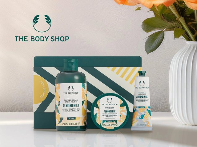 The Body Shop cover photo featuring skincare products and logo. Shop beauty and body care online.