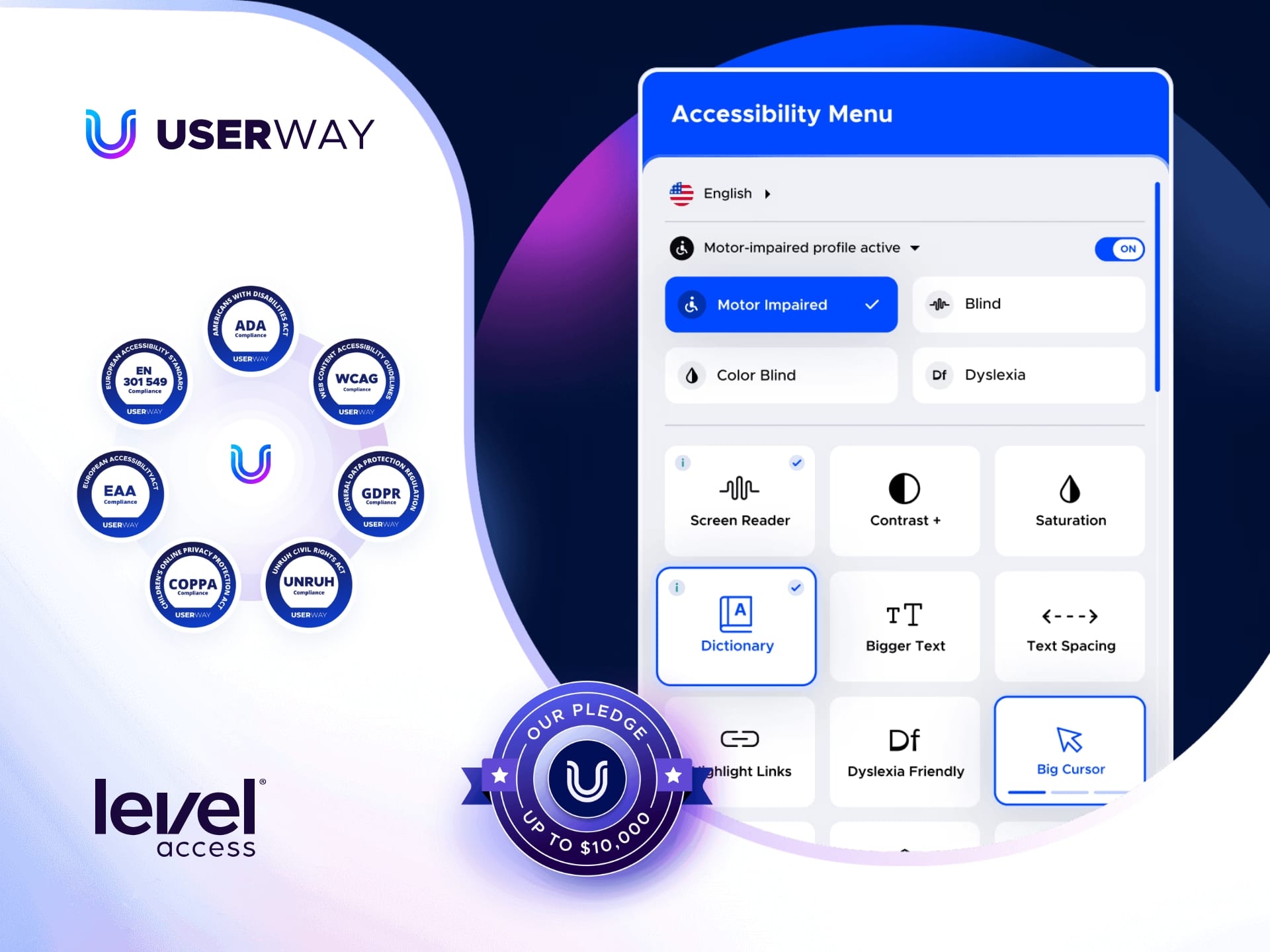 UserWay Promo Code UserWay Level Access: Website accessibility solutions for businesses. Improve user experience and meet WCAG standards.