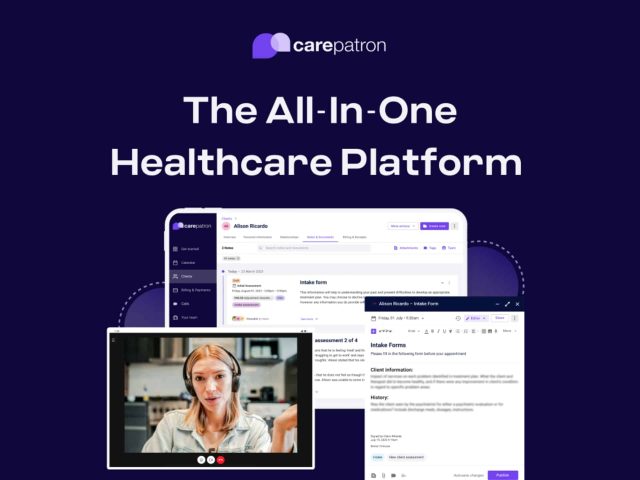 Carepatron Carepatron healthcare software platform interface showcasing patient management and appointment scheduling tools for improved practice efficiency.