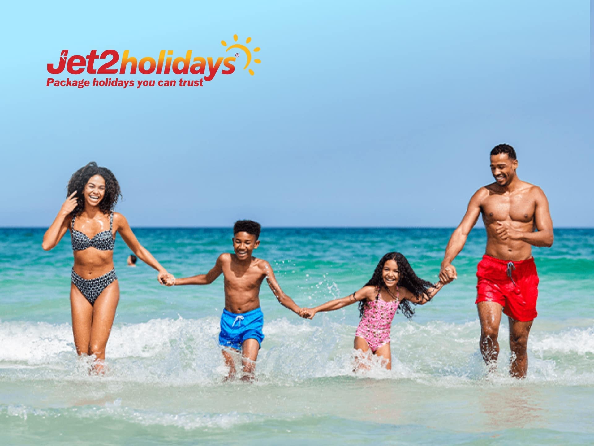 Jet2holidays Discount Code Jet2holidays cover image: Sunny beach holiday with turquoise water and palm trees. Book your package holiday with Jet2.com for great deals!