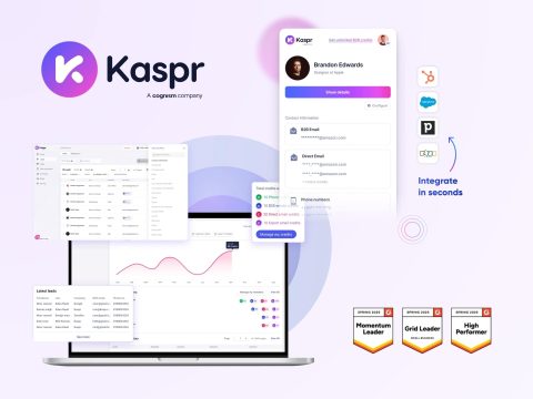 Kaspr cover image showcasing lead generation platform features, sales intelligence, and contact finding for businesses. Boost your sales with Kaspr.