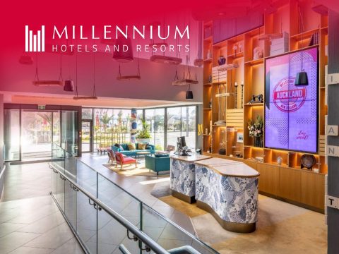 Millennium Hotels Millennium Hotels & Resorts: Luxurious hotel cover image showcasing a modern hotel facade, perfect for a relaxing stay. Book your escape today!