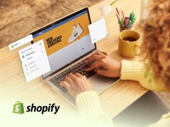 Shopify brand cover image: showcasing the Shopify platform, e-commerce solutions, and online store design. Build your online business today!
