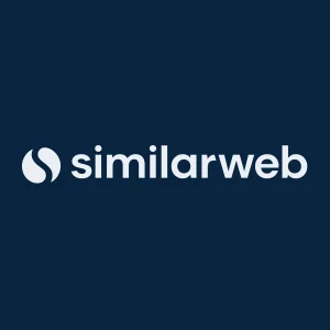 Official Similarweb brand logo, a blue and white stylised 'S' icon representing digital intelligence and analytics.