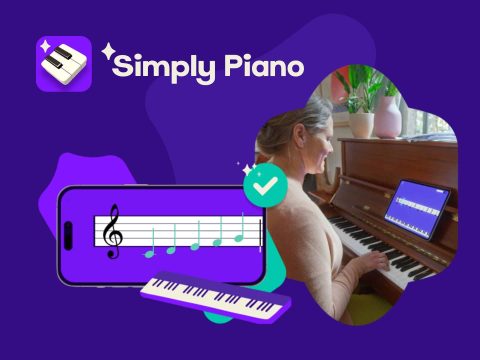 Simply Piano Simply Piano app cover: Learn piano online with interactive lessons, sheet music, and songs for beginners to advanced. Try Simply Piano free!