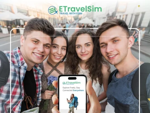 ETravelSim eSIM cover image: Stay connected worldwide with affordable data plans for travel. Easy setup and global coverage.