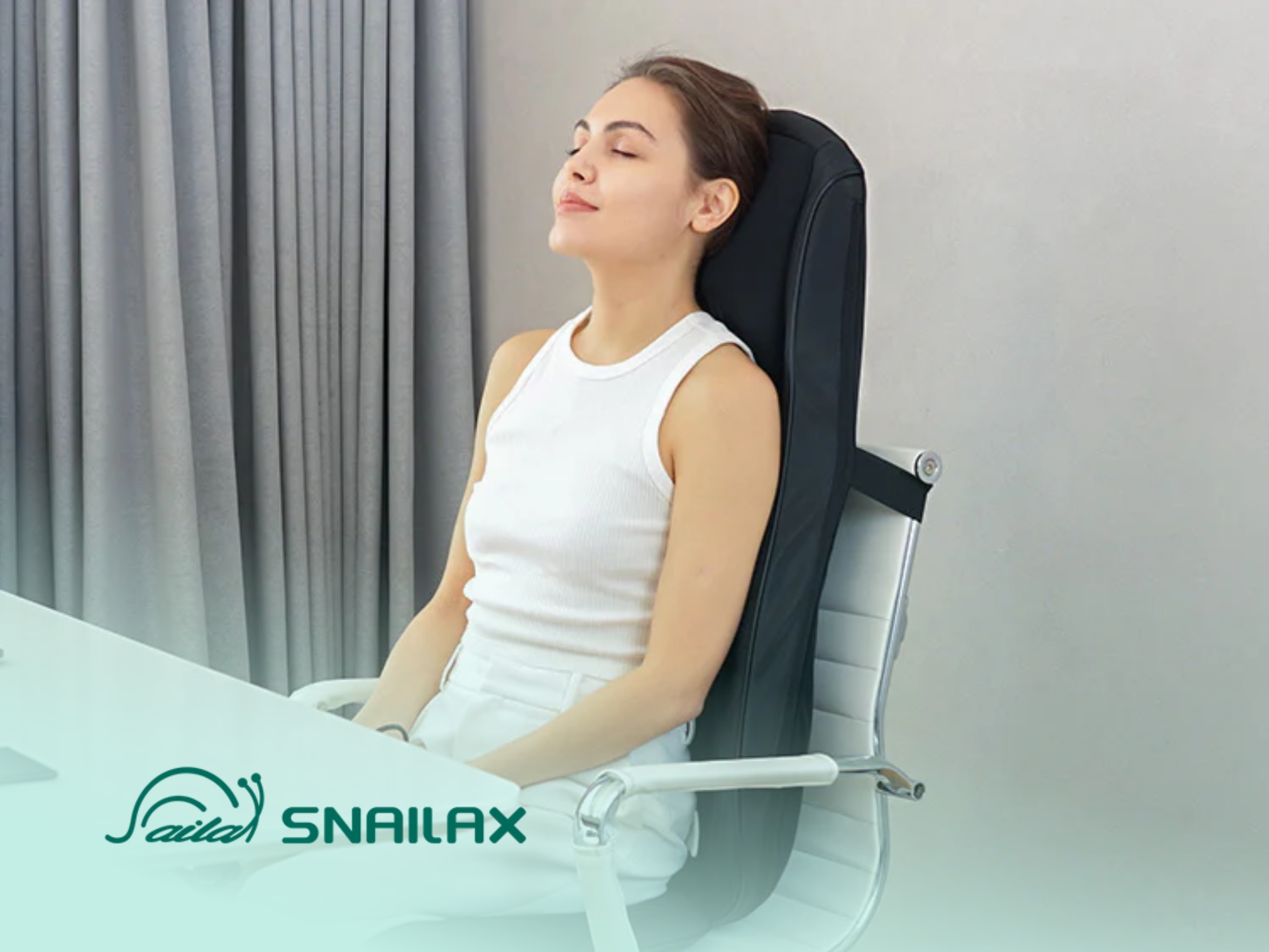 Snailax Shiatsu Massage Cushion with Heat: Back massager for pain relief, home & office use. Offers & deals available.