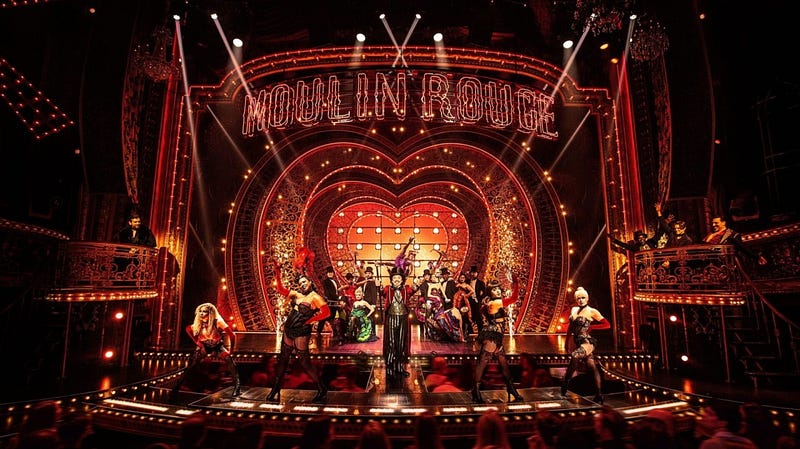 London's West End musicals: A vibrant scene on stage with actors performing a musical number. Top shows & cheap tickets available.