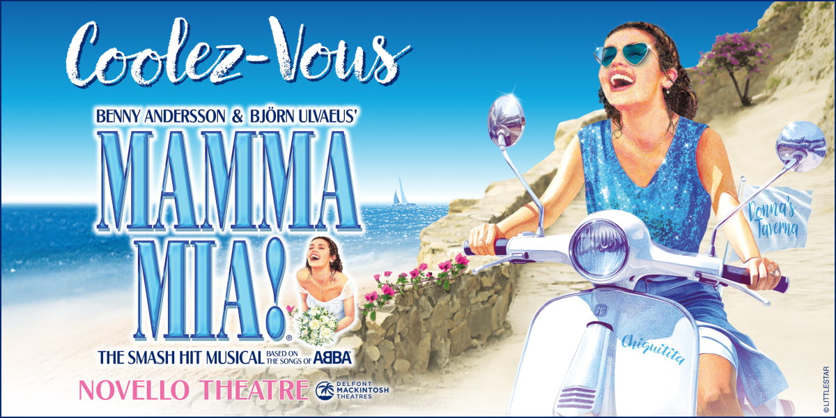MAMMA MIA! musical production at the Novello Theatre in London