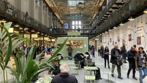 Blue and white patterned abstract design, modern textile pattern, digital art, wallpaper, background.