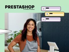 PrestaShop logo on a stylish cover image, highlighting the e-commerce platform for online stores.