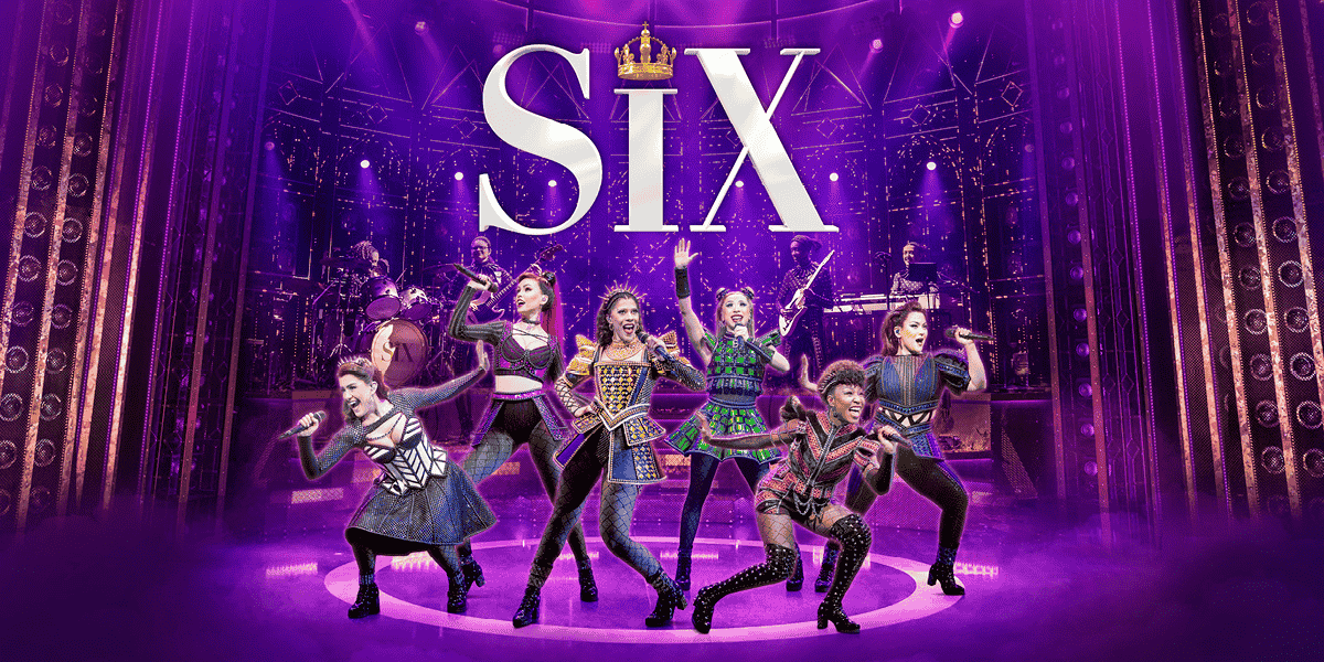 Six The Musical stage production at Vaudeville Theatre in London