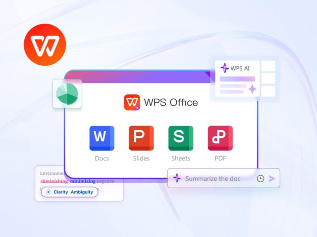 WPS Office cover: Productivity suite, software, office tools. Download WPS Office for free and enhance your work.