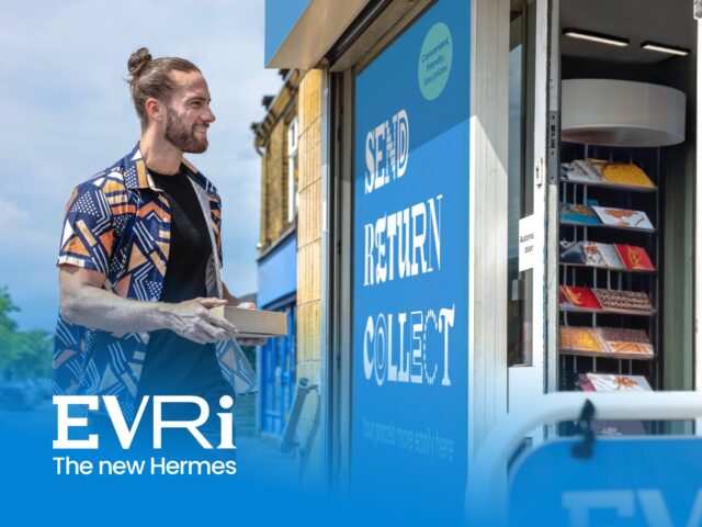 Evri International logo on a clean white background, highlighting shipping and logistics services.