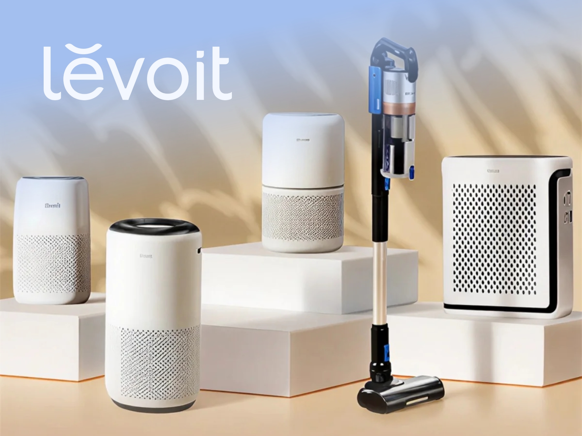 Levoit air purifier and humidifier in a modern home for improved indoor air quality.