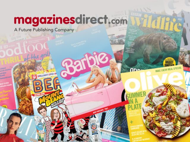 Collage of popular magazine covers from Magazines Direct featuring lifestyle, home, and sports titles.