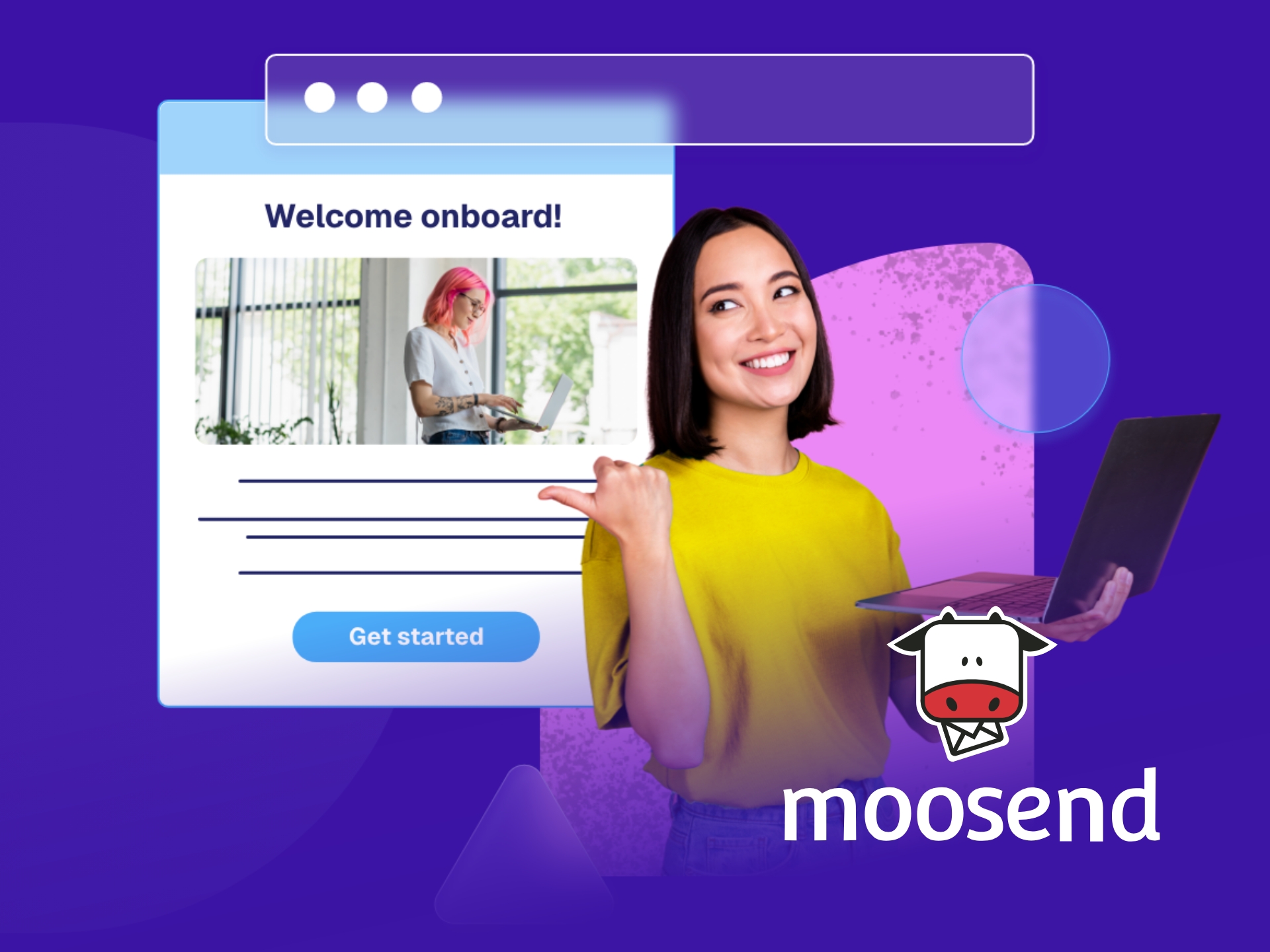 Moosend Promo Code Moosend email marketing comparison featuring Mailchimp, GetResponse, Brevo, and Constant Contact logos.