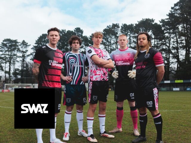 Official Swaz brand cover featuring high-performance custom teamwear and sports apparel.
