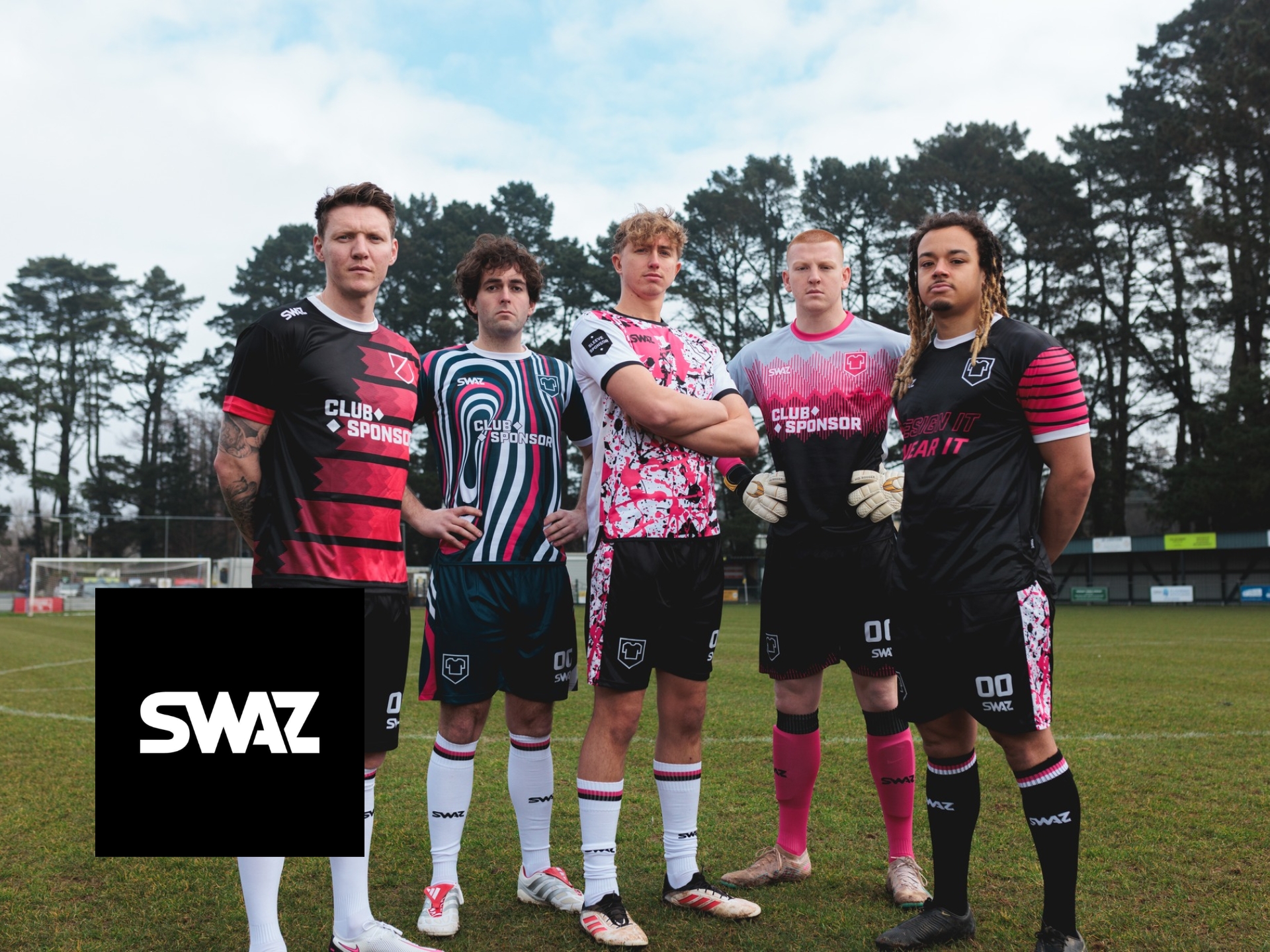 Official Swaz brand cover featuring high-performance custom teamwear and sports apparel.