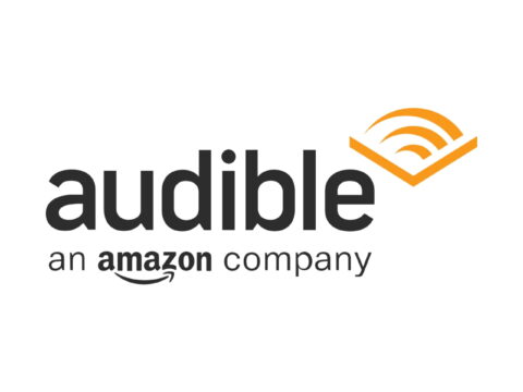 Audible Audible logo with an open book and sound waves icon for audiobook subscription deals and digital media offers.