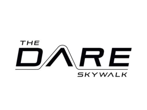 The Dare Skywalk The Dare Skywalk logo, an urban adventure attraction at Tottenham Hotspur Stadium, London.