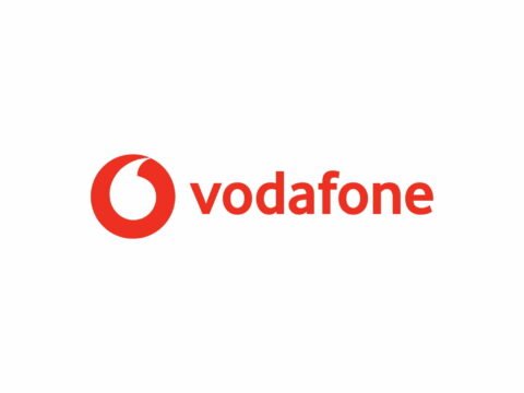 Vodafone UK Vodafone logo: red speech mark symbol for UK mobile phone contracts, fibre broadband deals, and SIM-only offers.