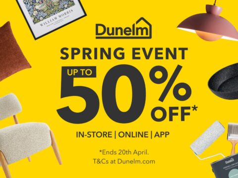 Dunelm Easter home decor featuring spring tableware, pastel decorations, and seasonal accessories for the home.
