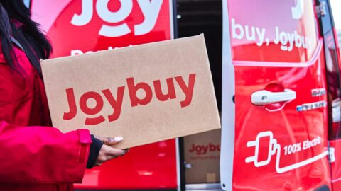 Joybuy welcome graphic for a guide on saving money compared to Amazon UK shopping deals.