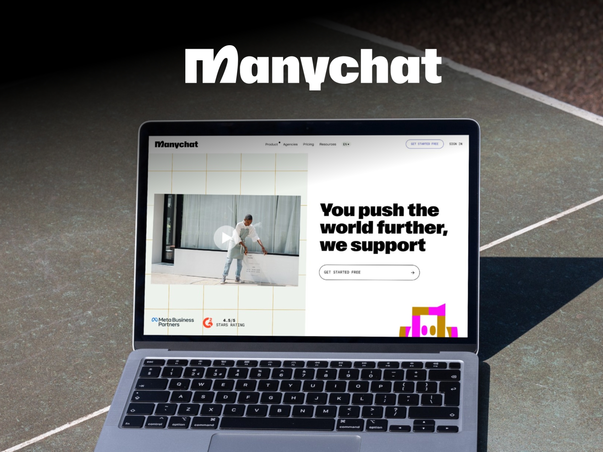 Manychat chat marketing automation platform cover showing digital messaging tools for business customer engagement.