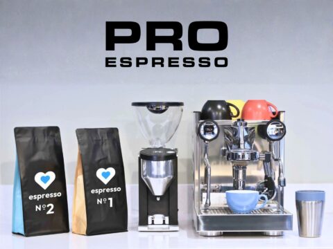 Professional PRO Espresso machine brewing a fresh coffee with rich crema for a premium barista experience.