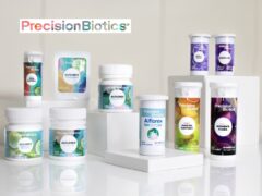 Precision Biotics brand cover featuring probiotic supplements for gut health and digestive wellness.
