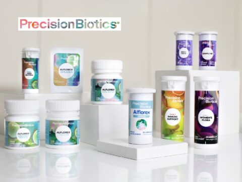 Precision Biotics brand cover featuring probiotic supplements for gut health and digestive wellness.