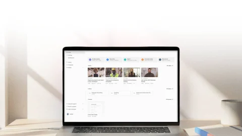 Colossyan AI platform interface showing professional video creation software for corporate training and communication.