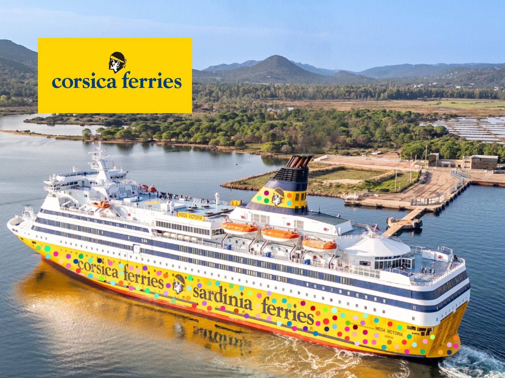 Corsica Ferries ship sailing the Mediterranean, offering great deals for travel to Corsica and Sardinia. Book now!
