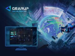 GearUP Booster software cover. Optimise PC gaming, reduce lag, and boost FPS for a smoother experience.