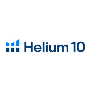 Helium 10 brand logo, a leading e-commerce software for Amazon sellers, optimising product listings & sales.