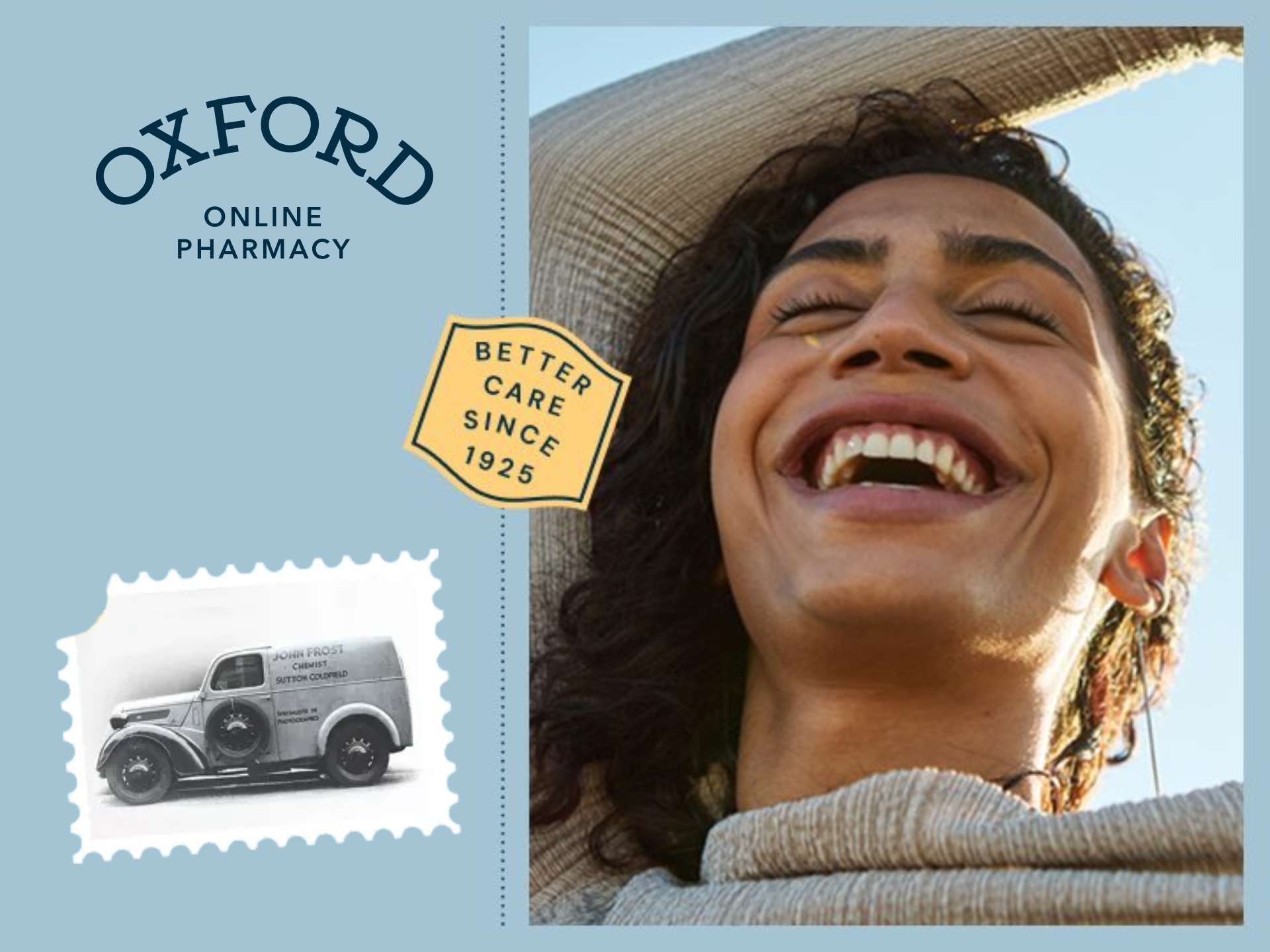 Oxford Online Pharmacy banner: order prescriptions, health products & medication online. Trusted UK pharmacy.