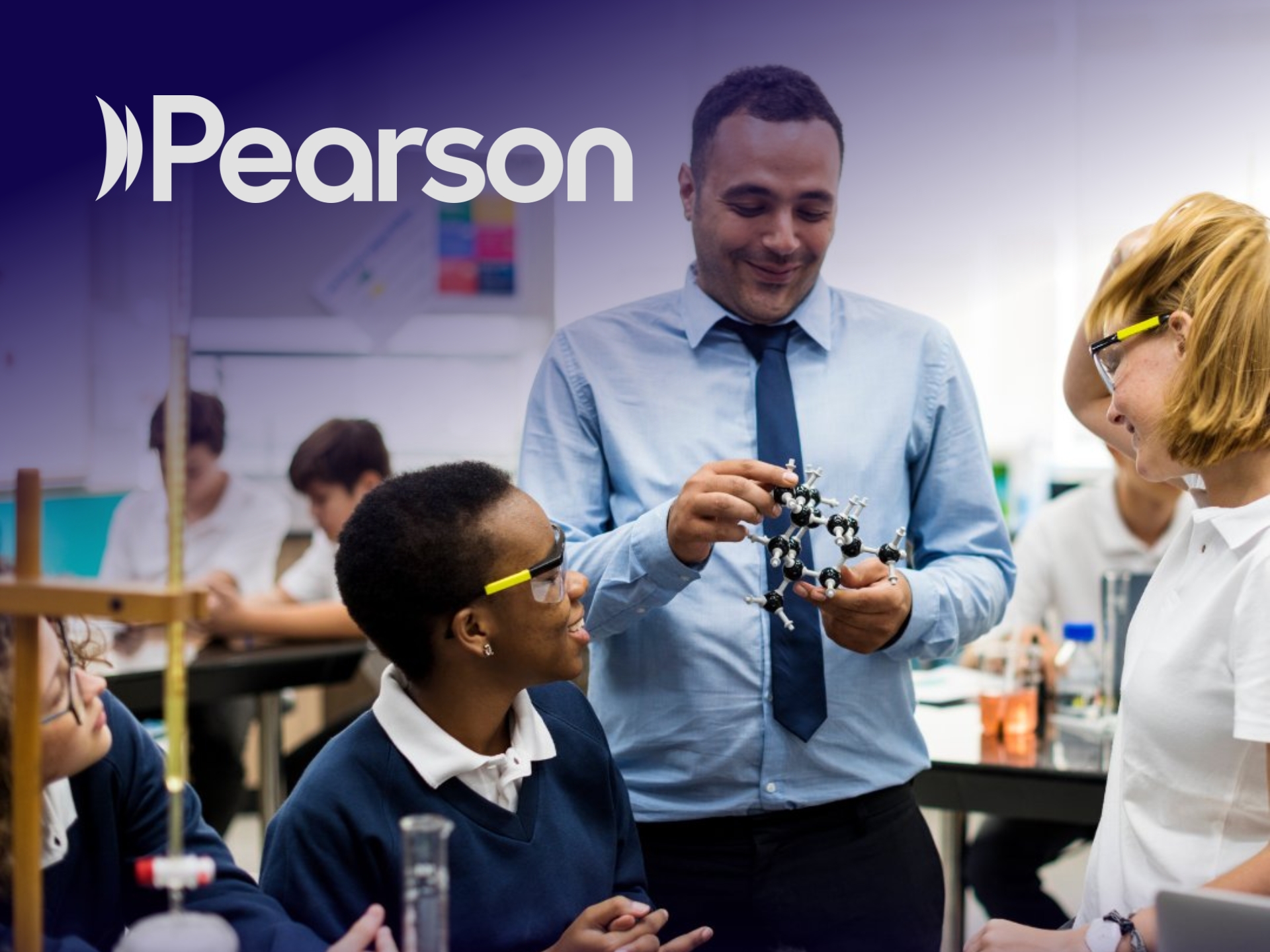 Pearson brand cover image featuring students and digital learning resources for academic programmes.