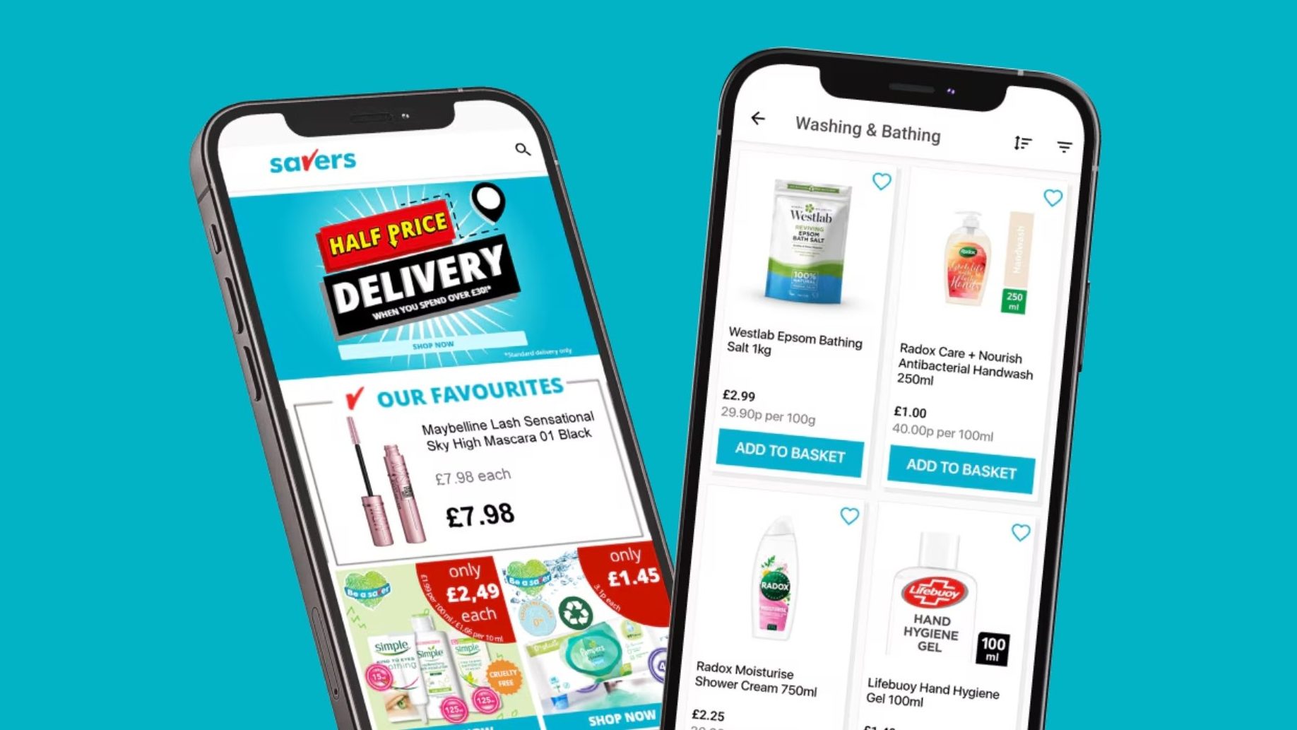Savers Online brand logo and promotional banner featuring discount shopping deals and household savings offers.