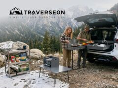 Traverseon brand cover featuring scenic travel landscapes and outdoor adventure gear for explorers.