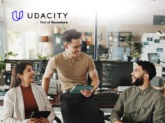 Udacity brand cover image showcasing online learning programmes and professional tech training courses.