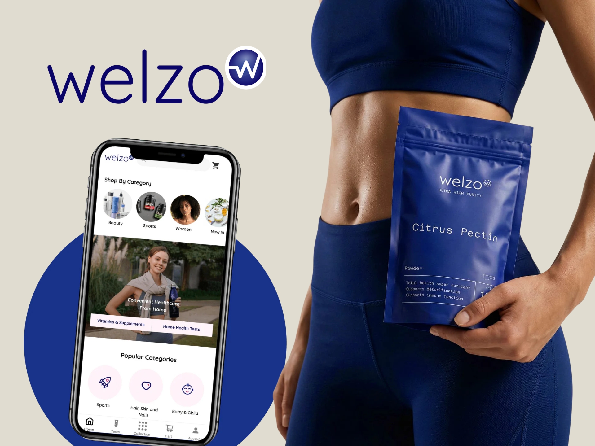 Welzo brand cover: diverse people smiling, symbolising optimal health & wellbeing. Explore health solutions, exclusive deals & savings.