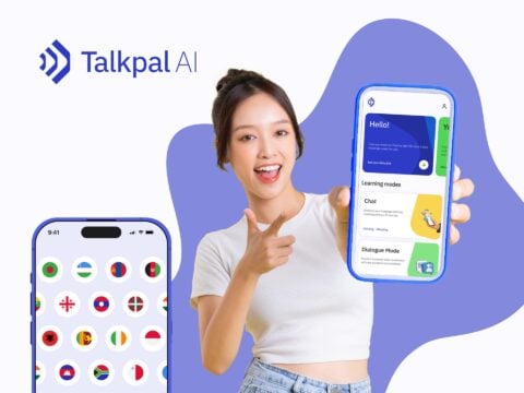 Talkpal AI logo & interface, showcasing an AI language tutor for effective speaking practice & learning.