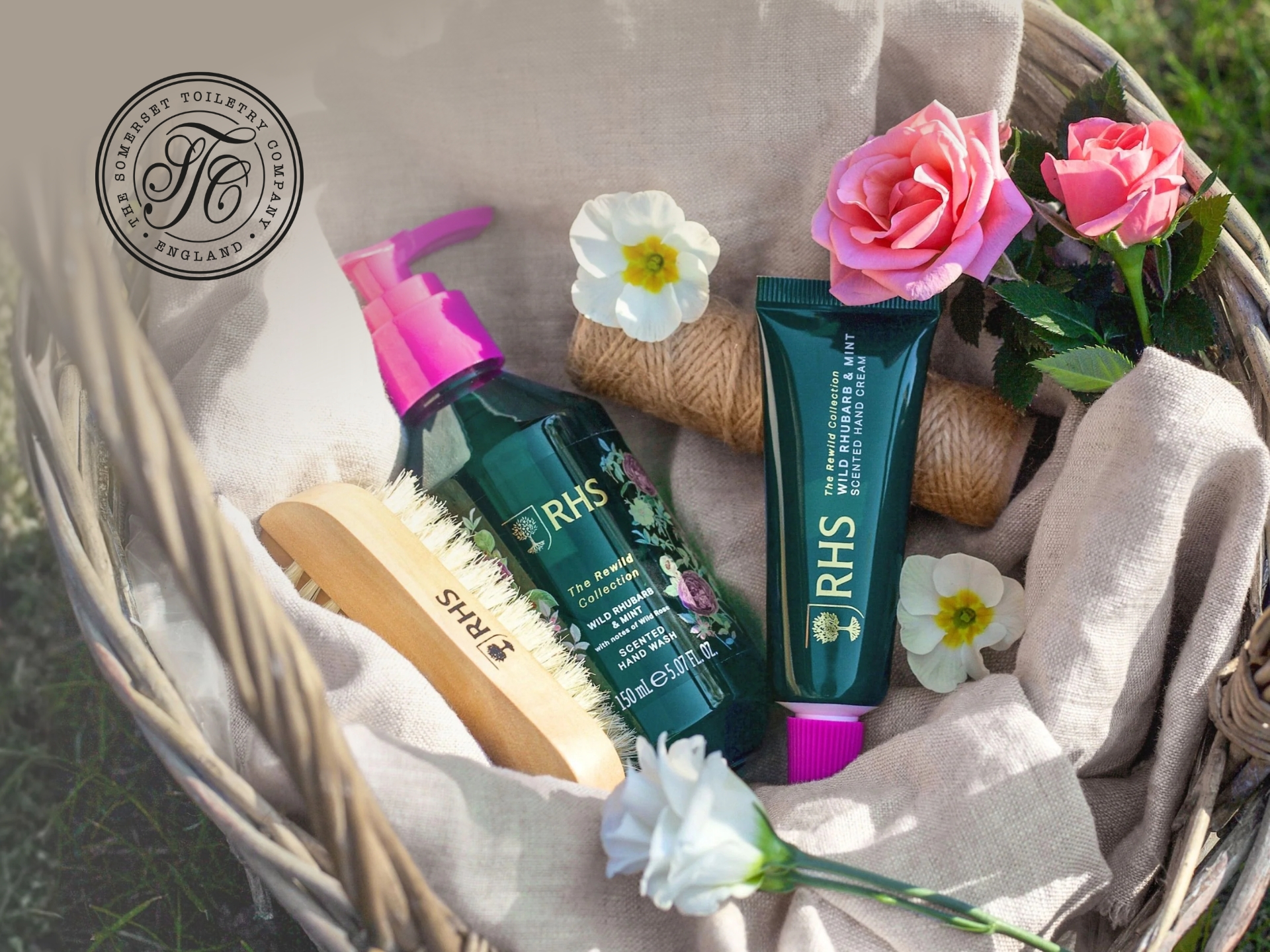 The Somerset Toiletry Company brand logo and product range, showcasing quality UK bath and body care.