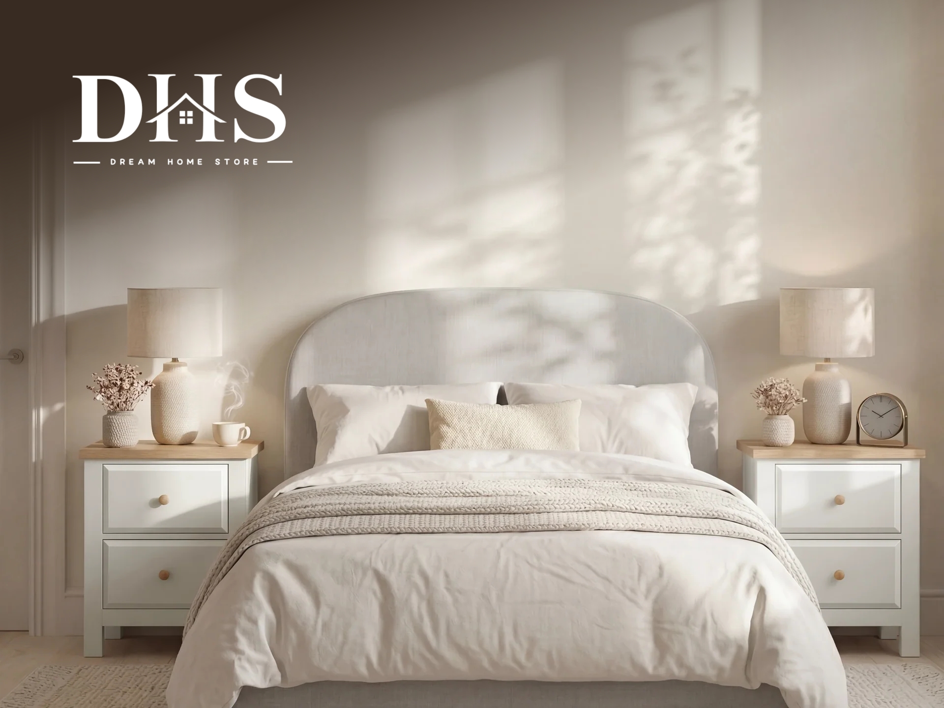 Dream Home Store cover image showcasing a modern living room with stylish furniture and decor, ideal for home improvement deals and savings.