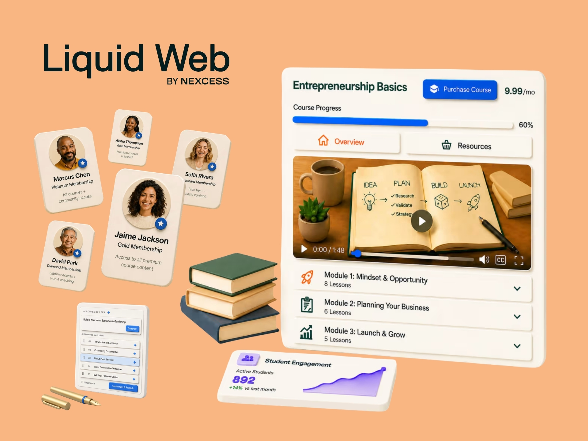LearnDash branding with a modern, clean design, ideal for online course platforms and e-learning solutions.