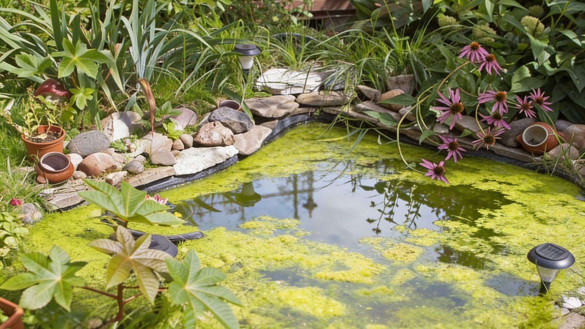 Bradshaws Direct garden pond supplies and water feature equipment on display for summer garden maintenance and savings.