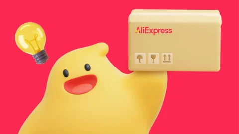 AliExpress online shopping interface showing discounted products and special offers for UK customers.