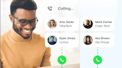 CloudTalk brand cover photo featuring professional cloud communication software interface and digital connectivity.