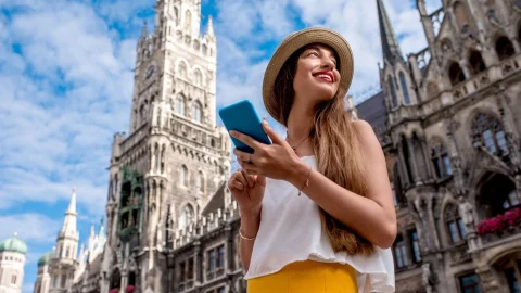 GigSky eSIM global mobile data roaming service on a smartphone screen for international travellers.